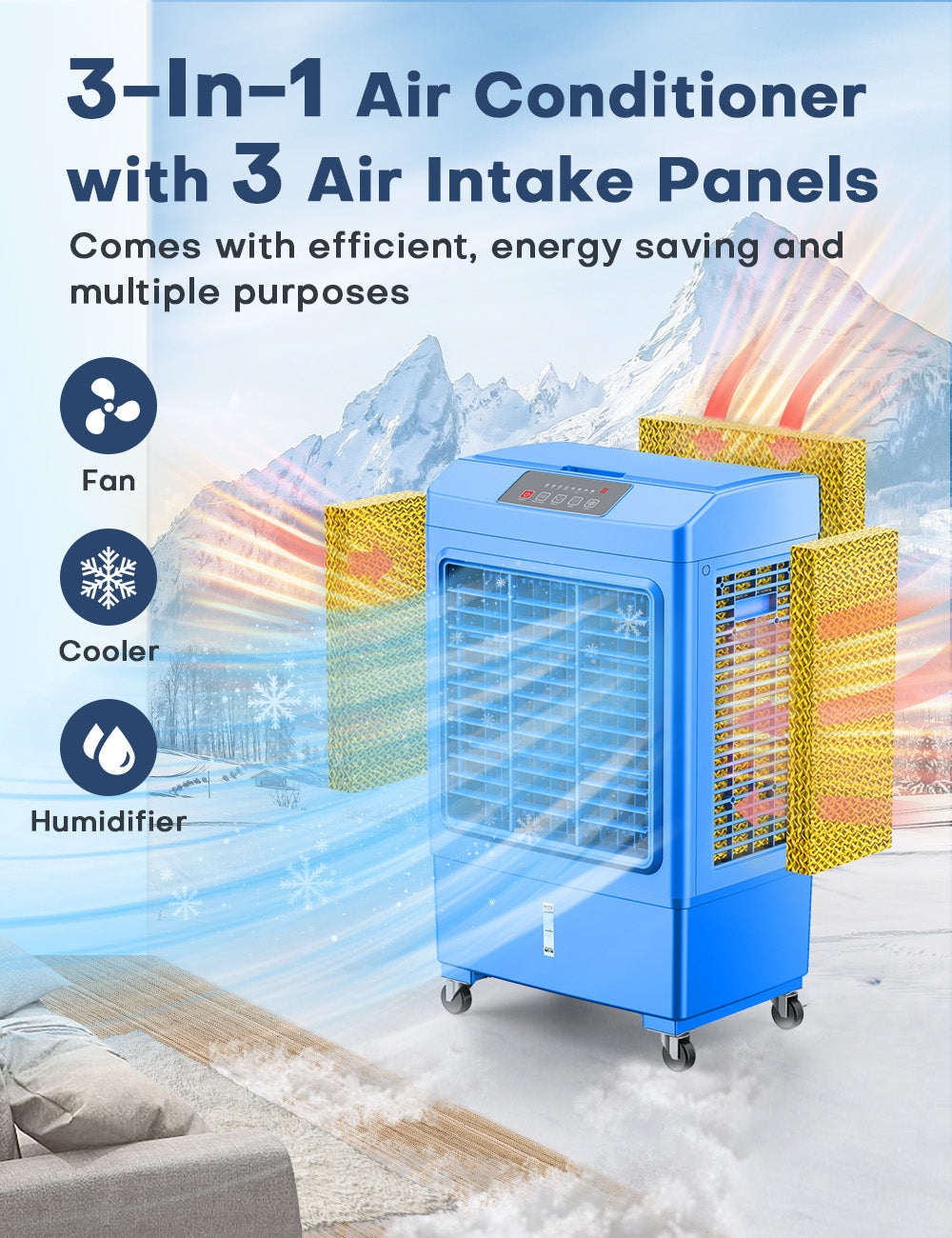 BALKO L242Y Evaporative air Cooler, Blue