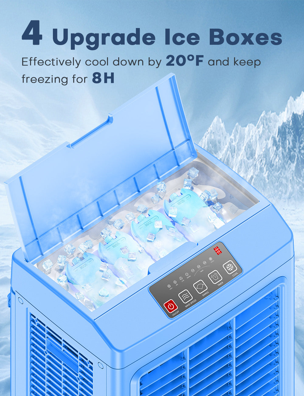 BALKO L242Y Evaporative air Cooler, Blue
