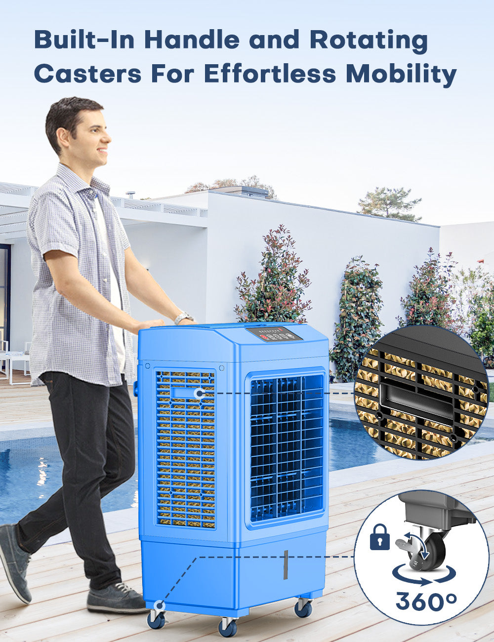 BALKO L242Y Evaporative air Cooler, Blue