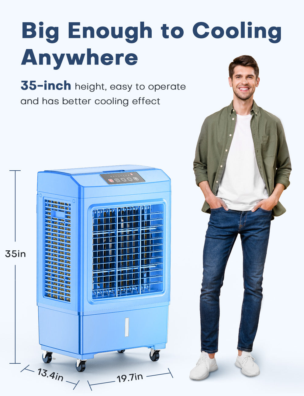 BALKO L242Y Evaporative air Cooler, Blue