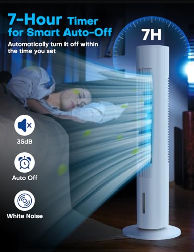 BALKO 35 INCH Evaporative Air Cooler, 2024 Upgraded Swamp Cooler Air Conditioner w/Cooling Mode, 3 Speeds, Smart Timer for Auto-Off, 20Ft Remote, 70° Wider Oscillation, Air Cooler for Room Bedroom